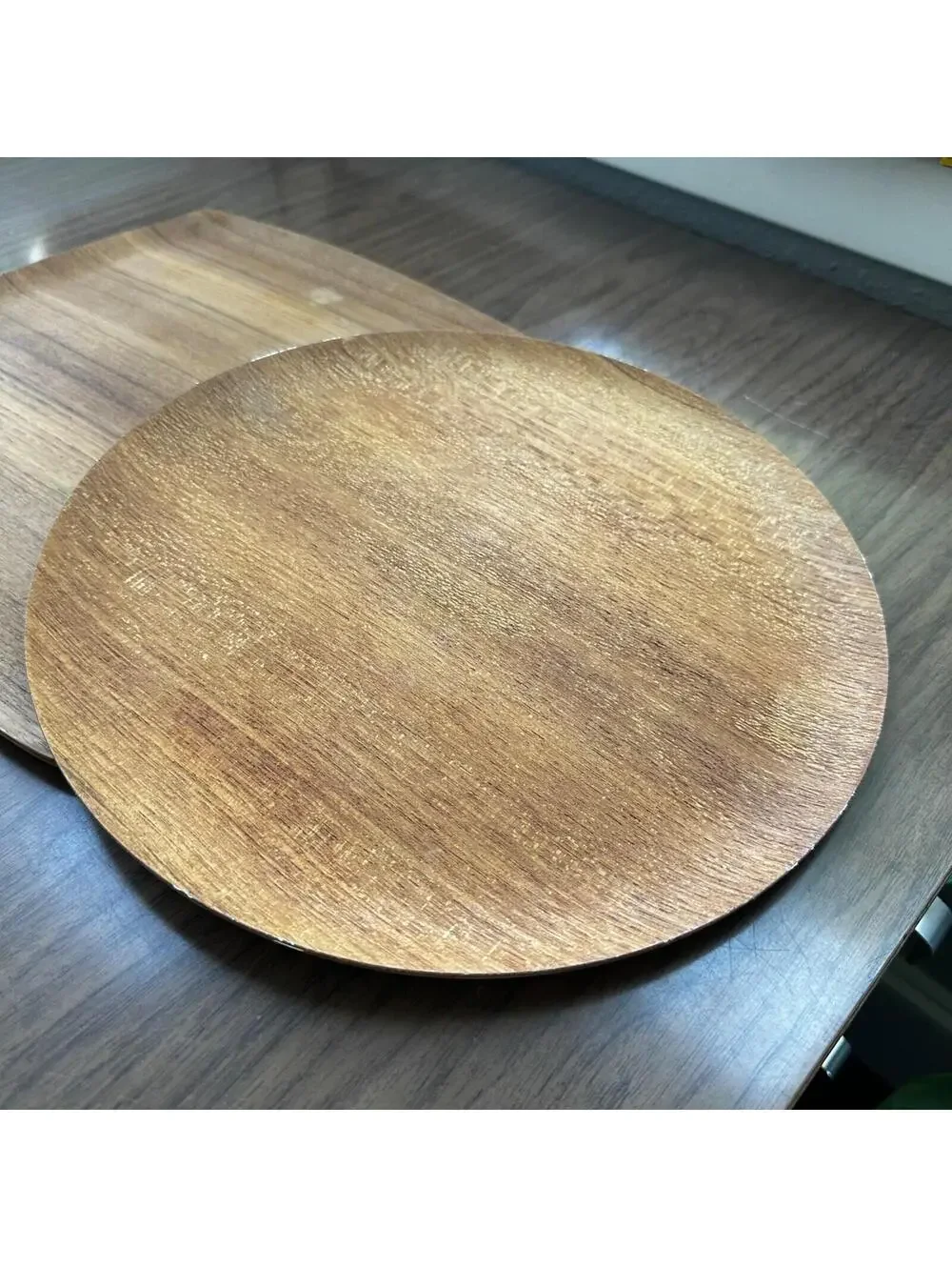 Shigemichi Aomine Teak Tray Plate Japan MCM Eames Nelson Round And Square Lot 2